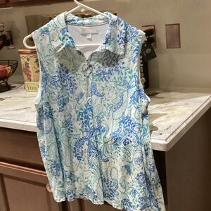 Women’s size large sleeveless 1/4 zip golf polo by Juniper & Lime